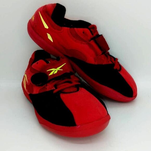 Reebok Suede Wrestling/Power Olympic Lifting Mens Pre-owned Red Shoes- sz. 6 1/2 - Picture 1 of 6